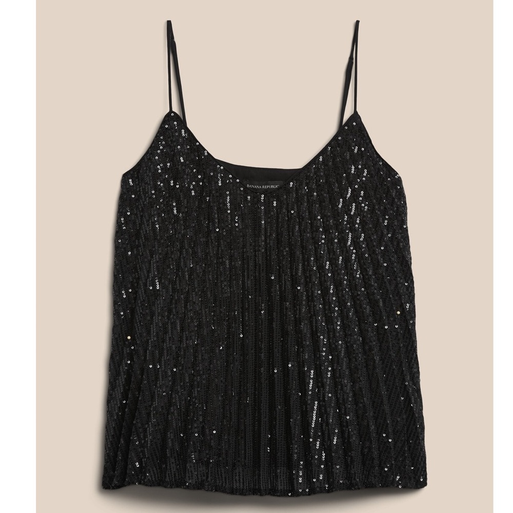 Banana Republic Sequin Pleated Camisole
